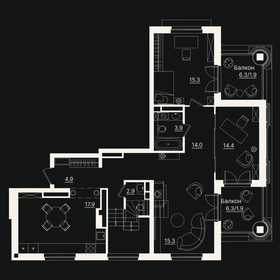 Квартира 167,8 м², 5-комнатная - изображение 1