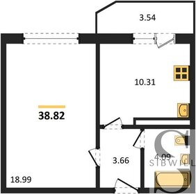 38,8 м², 1-комнатная квартира 5 318 340 ₽ - изображение 12