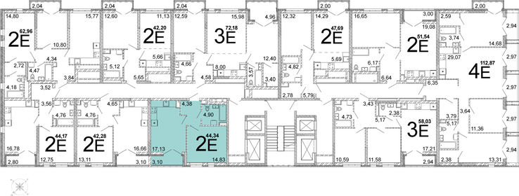 42,5 м², 1-комнатная квартира 7 017 155 ₽ - изображение 17