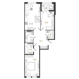 80,1 м², 2-комнатная квартира 33 489 132 ₽ - изображение 66