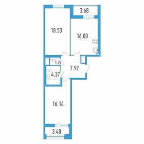 51,4 м², 1-комнатная квартира 13 500 000 ₽ - изображение 72