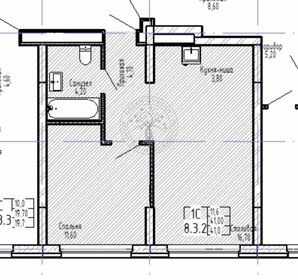 Квартира 41 м², 1-комнатная - изображение 2