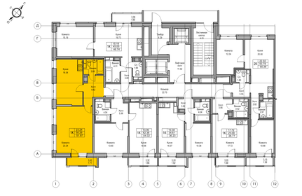 50,3 м², 1-комнатная квартира 9 453 343 ₽ - изображение 45