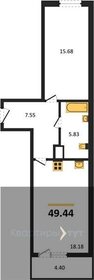 49,4 м², 1-комнатная квартира 6 180 000 ₽ - изображение 8