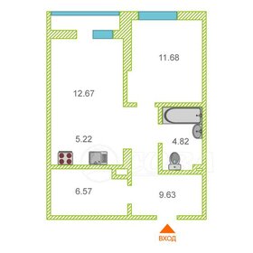 Квартира 52,2 м², 1-комнатная - изображение 1