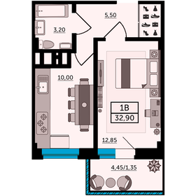 33,2 м², 1-комнатная квартира 4 690 000 ₽ - изображение 38