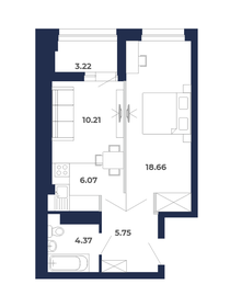 39,1 м², 1-комнатная квартира 4 600 000 ₽ - изображение 68