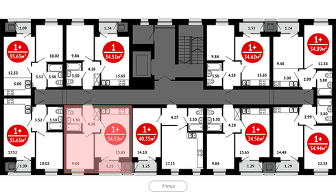 Квартира 34,5 м², 1-комнатная - изображение 2