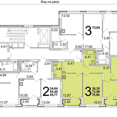 Квартира 75,7 м², 3-комнатная - изображение 2