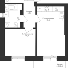 Квартира 45,6 м², 1-комнатная - изображение 3