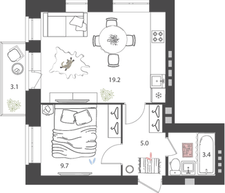 32,2 м², 1-комнатная квартира 3 800 000 ₽ - изображение 124