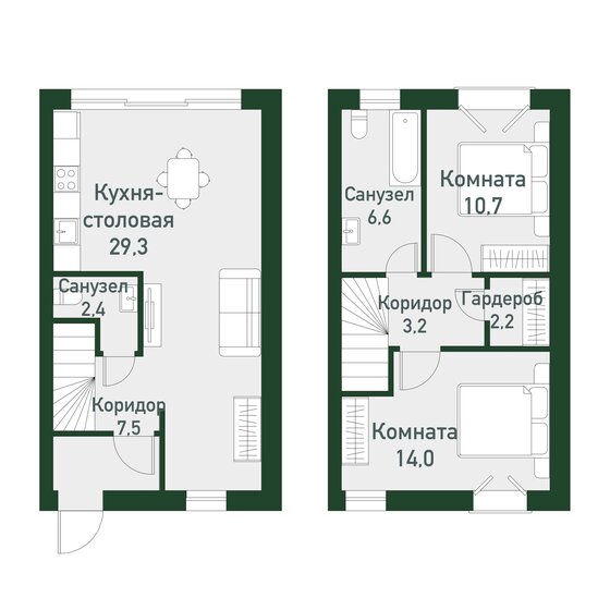 74,8 м², 2-комнатная квартира 9 350 000 ₽ - изображение 1