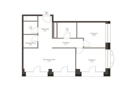 Квартира 64,1 м², 3-комнатные - изображение 2