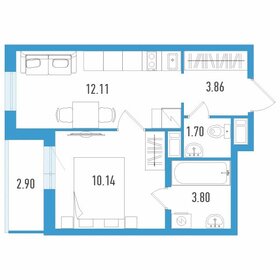 Квартира 33,1 м², 1-комнатная - изображение 1