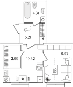 37 м², 2-комнатная квартира 8 500 000 ₽ - изображение 11