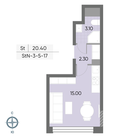20,8 м², квартира-студия 10 183 950 ₽ - изображение 18