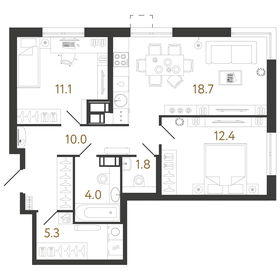 63,3 м², 2-комнатная квартира 18 423 528 ₽ - изображение 70