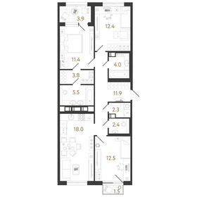 84,2 м², 3-комнатная квартира 22 659 964 ₽ - изображение 73