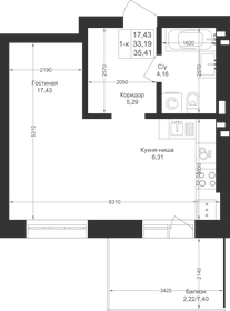 35,4 м², квартира-студия 6 554 550 ₽ - изображение 23