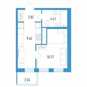 Квартира 28,3 м², 1-комнатная - изображение 1