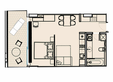 57 м², 1-комнатные апартаменты 74 100 000 ₽ - изображение 35