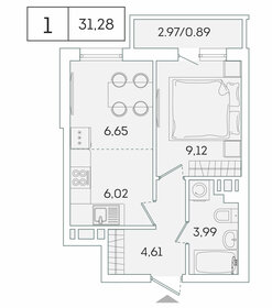 33 м², 1-комнатная квартира 4 390 000 ₽ - изображение 65