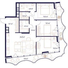 87,5 м², 3-комнатная квартира 40 275 000 ₽ - изображение 71