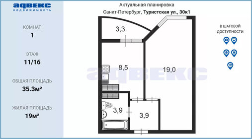 40 м², 1-комнатная квартира 7 990 000 ₽ - изображение 108