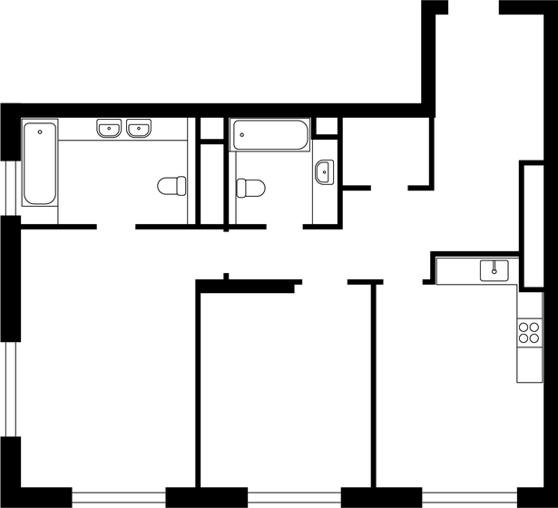 74,1 м², 2-комнатная квартира 32 350 000 ₽ - изображение 1