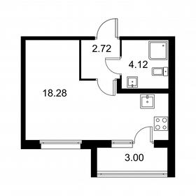 Квартира 26,6 м², студия - изображение 1