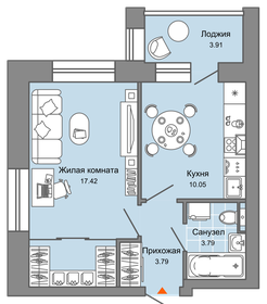 38 м², 1-комнатная квартира 4 951 400 ₽ - изображение 29