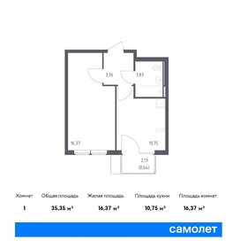 35,4 м², 1-комнатная квартира 8 300 135 ₽ - изображение 22