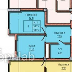 Квартира 38,3 м², 1-комнатная - изображение 2