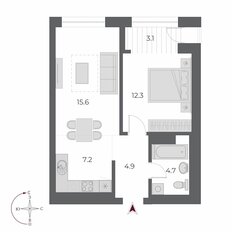 Квартира 47,8 м², 2-комнатная - изображение 3