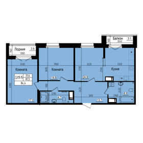 Квартира 84,4 м², 2-комнатная - изображение 1