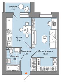 45,6 м², 1-комнатная квартира 5 900 000 ₽ - изображение 58