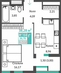 36,8 м², 1-комнатная квартира 5 384 000 ₽ - изображение 10