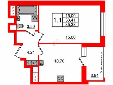 33 м², 1-комнатная квартира 5 200 000 ₽ - изображение 98