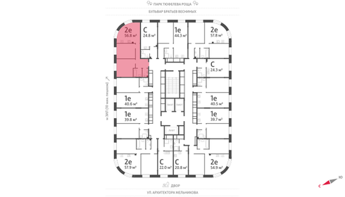 57 м², 2-комнатные апартаменты 23 000 000 ₽ - изображение 164