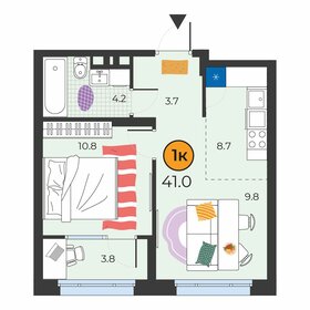 40 м², 1-комнатная квартира 9 600 000 ₽ - изображение 36