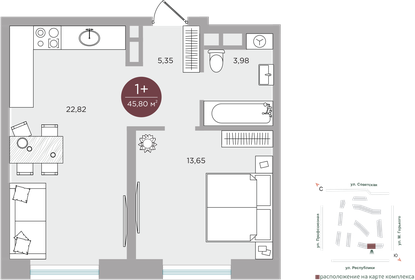 56,3 м², 3-комнатная квартира 7 350 000 ₽ - изображение 88