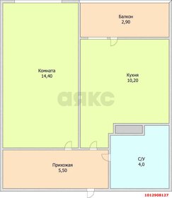 Квартира 35,3 м², 1-комнатная - изображение 1