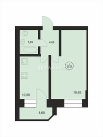 Квартира 39 м², 1-комнатная - изображение 1