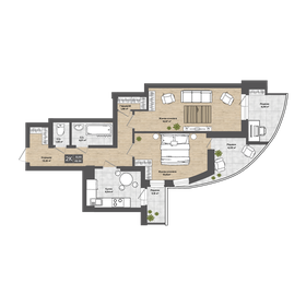 40 м², квартира-студия 6 100 000 ₽ - изображение 134