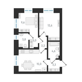 57,3 м², 2-комнатная квартира 9 950 000 ₽ - изображение 49