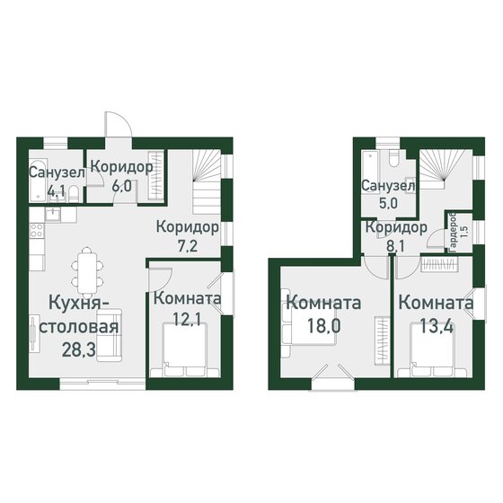 102,1 м², 3-комнатная квартира 12 762 500 ₽ - изображение 1