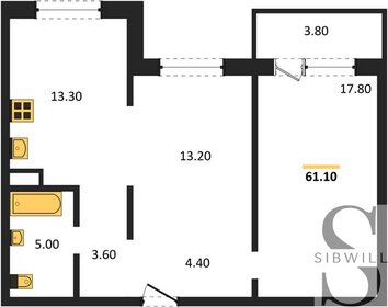 59,7 м², 2-комнатная квартира 6 400 000 ₽ - изображение 65