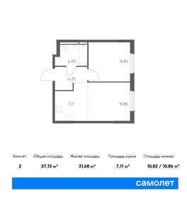 43,9 м², 1-комнатная квартира 7 100 000 ₽ - изображение 68