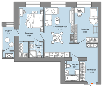 63 м², 3-комнатная квартира 8 369 516 ₽ - изображение 31