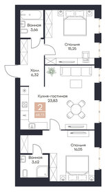 70,2 м², 2-комнатная квартира 7 718 700 ₽ - изображение 67